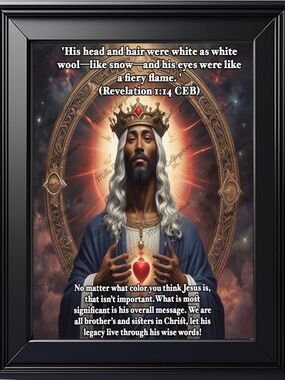 Black Jesus Christian Home Decor Art Print Inspirational Black Jesus Artistic